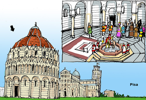 Zeichnung Baptisterium